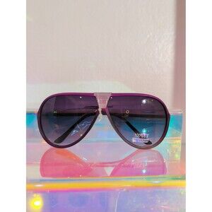 New Purple Oversized Shield Aviator Sunglasses Gradient Lens UV400 100% UV